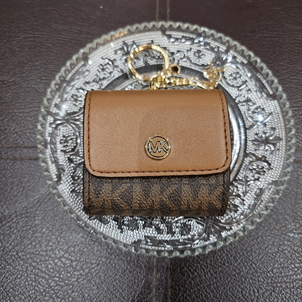 Michael Kors Brown and Black Keychain Wallet
